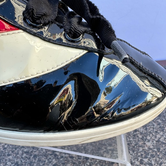 Gucci Men’s Falacer Hebron Web Patent Leather. U.S Size 8.5 Color Blk. - Picture 8 of 13